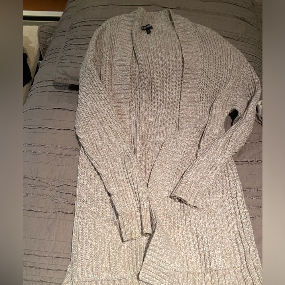Express tan cardigan